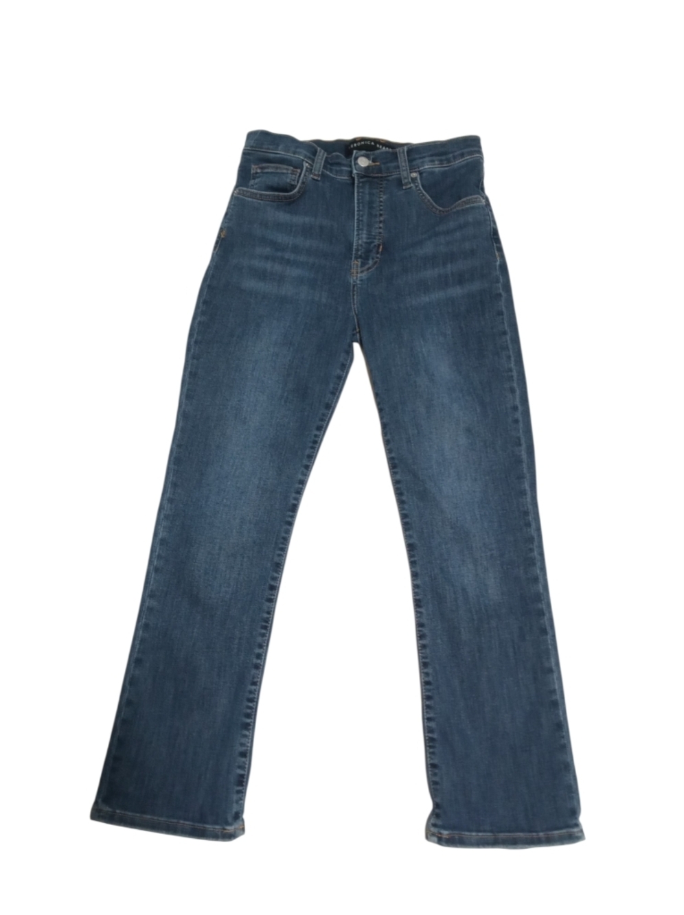 Veronica Beard Carly Kick Flare Jeans Cropped High Waist Designer Denim Sz 29